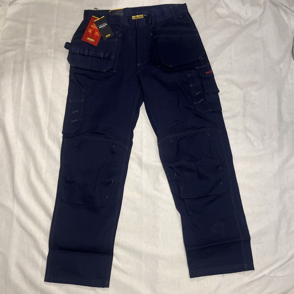 Blaklader 1636 FR Pants Tag 36X32 Welding Work HRC2 CAT 2 Blue